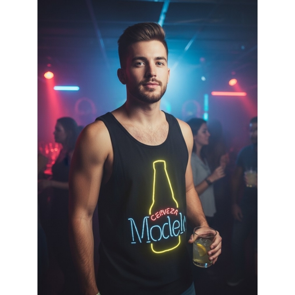 Ripple Junction Cerveza Modelo graphic tank Black Size M